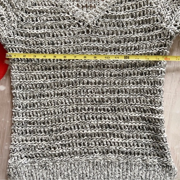 Loft Sweater Open-Weave V-Neck Pullover - Picture 4 of 7